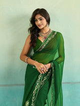 KcPc New Chiffon Bollywood Style Gotapatti Work Saree MHS