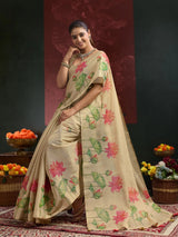 KcPc Elegant Tissue Silk Sarees with Traditional Tari Work GAN
