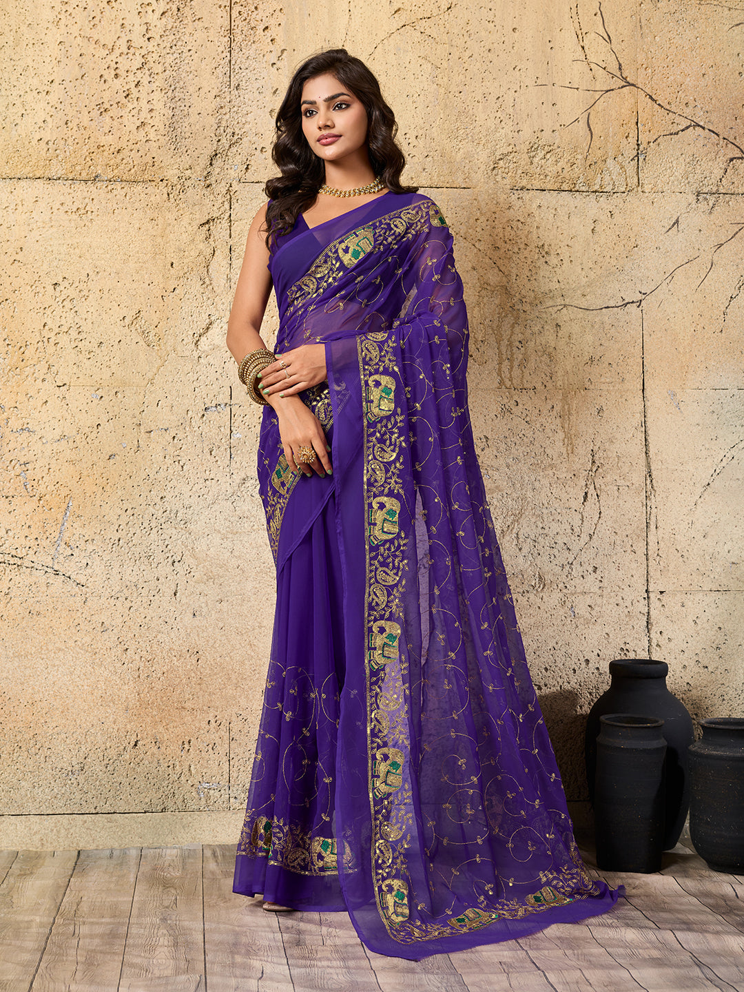 KcPc New Vibrant Traditional Look with Soft Georgette Saree JAY