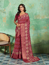 Buy New Launch Cotton Silk Printed Style With Daily Wear Pink Saree