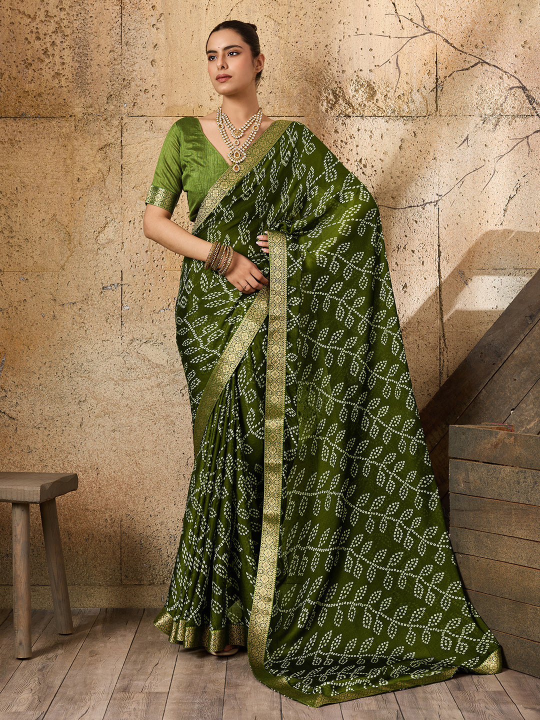 Buy Bandhani Style Saree