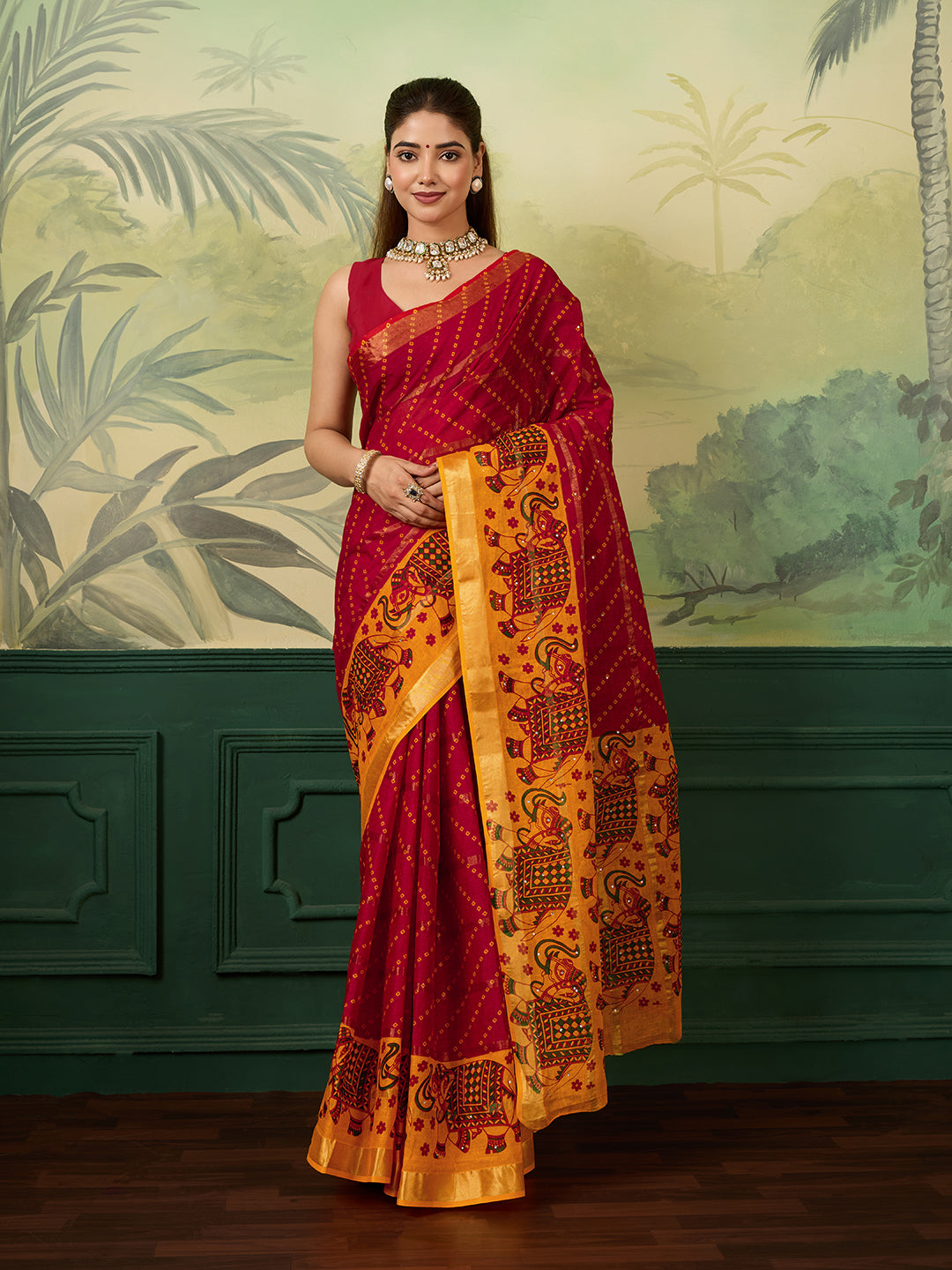 KcPc New Beautiful Ghatchola Style Saree in Pure CottonKC
