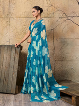 Georgette Flower Printed Style Saree for causal wear under 1000