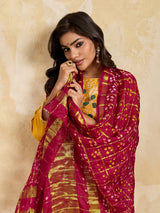 KcPc Premium Art Silk Bandhani Ghatchola Dupatta for Traditional Look
