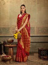 KcPc New Elegant Bandhani Charm Viscose Silk Saree with Zari Weaving Border RAJ