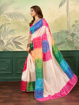 Buy Bandhani Saree With Casual Wear