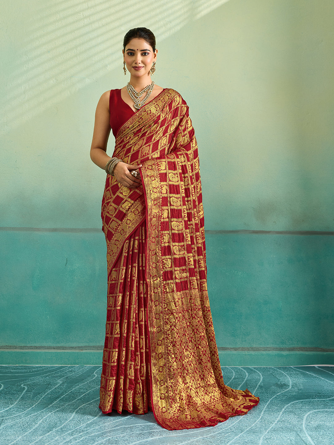 KcPc New Latest Art silk Banarasi Style With Zari weaving Work Saree KCPC