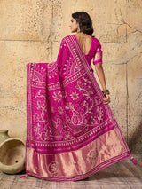 Buy Modal Silk Bandhani Style Saree Kcpc