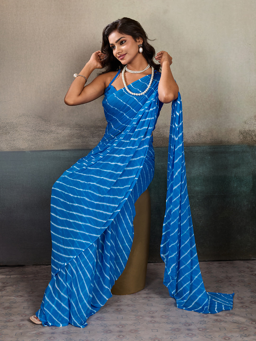 Buy New Chiffon Leheriya Style With Casual Wear Saree
