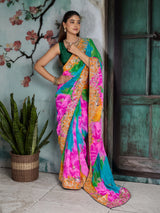 KcPc Premium Georgette Traditional Festive Wear SareesKDN