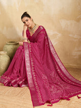 Pure Dola Silk saree in Bandhani style