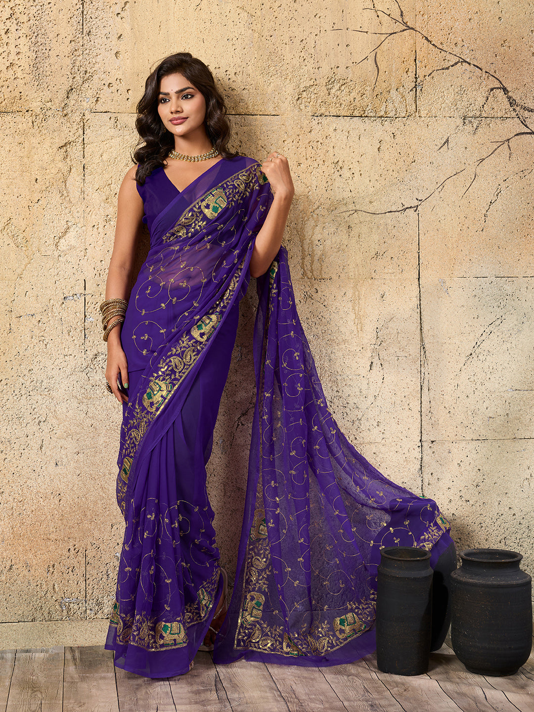 KcPc New Vibrant Traditional Look with Soft Georgette Saree JAY
