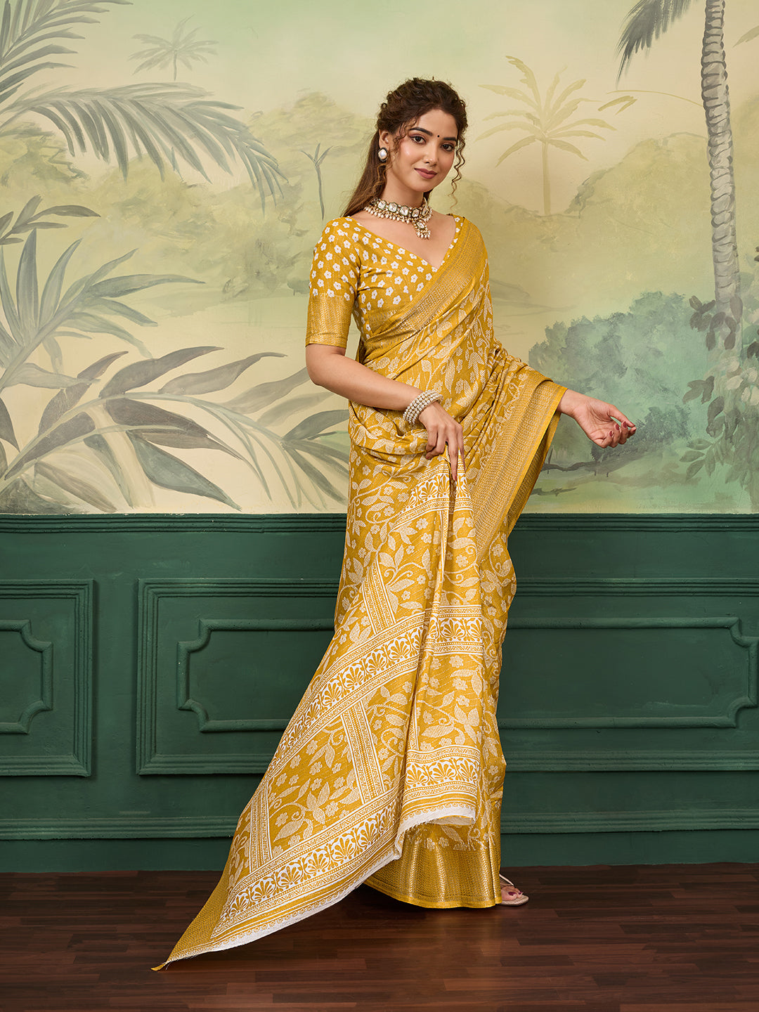Buy Printed Style With Zari border