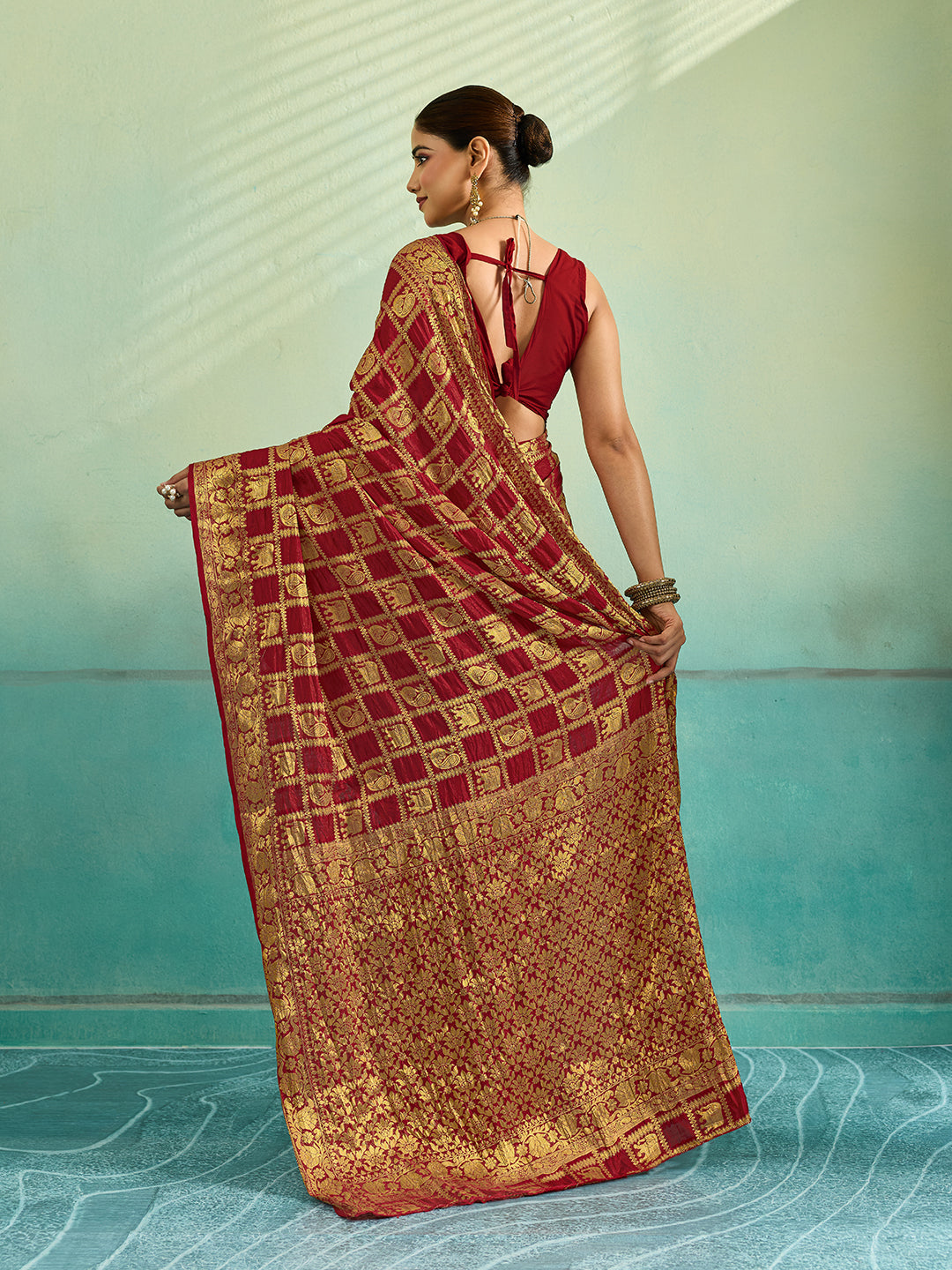 KcPc New Latest Art silk Banarasi Style With Zari weaving Work Saree KCPC