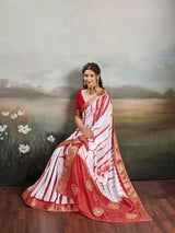 Buy Chiffon Faag Style Saree Whgit Gotapatti WorkKcpc