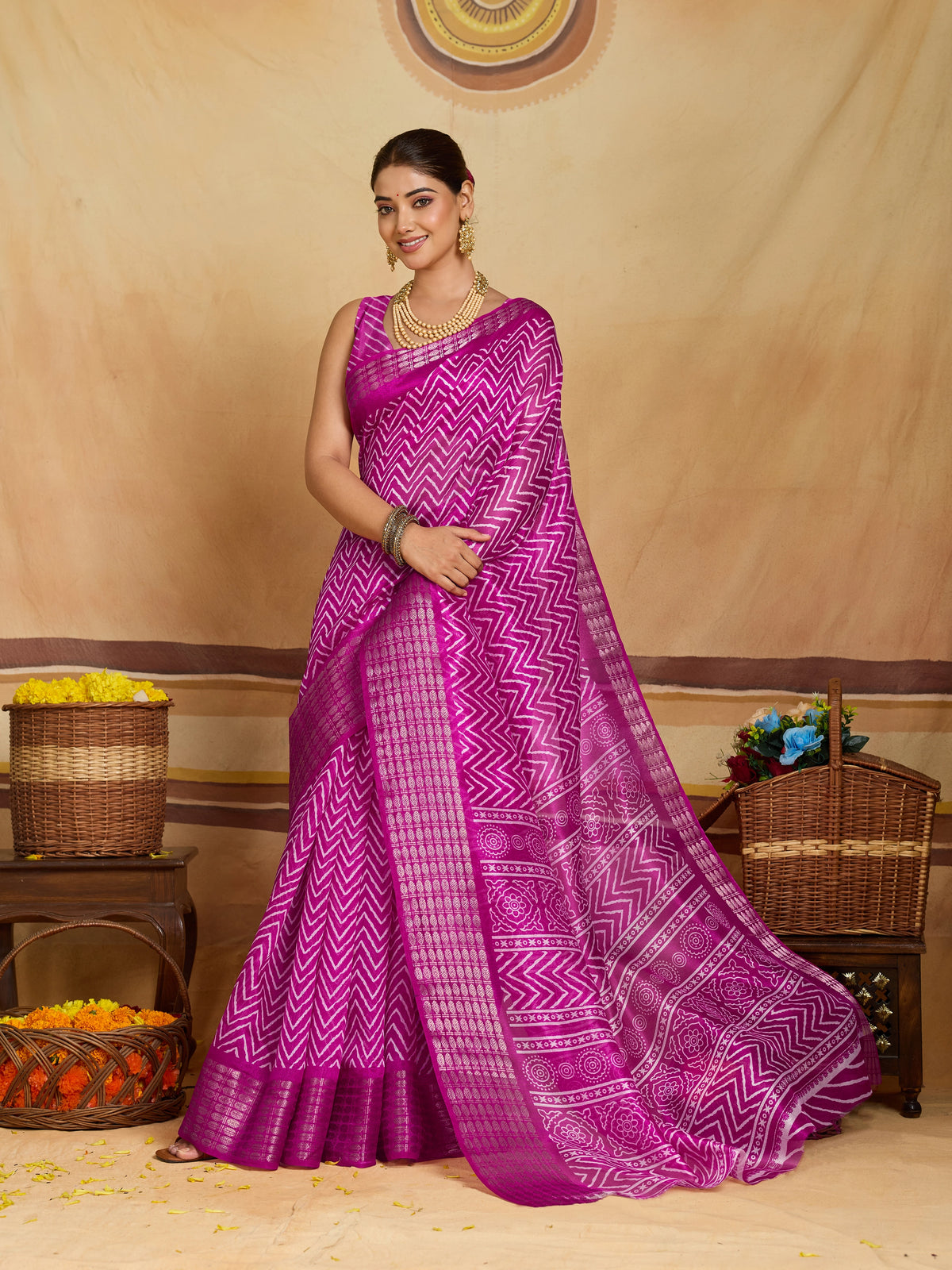 KcPc Royal Cotton Silk Saree with Rich Zari BorderSTL