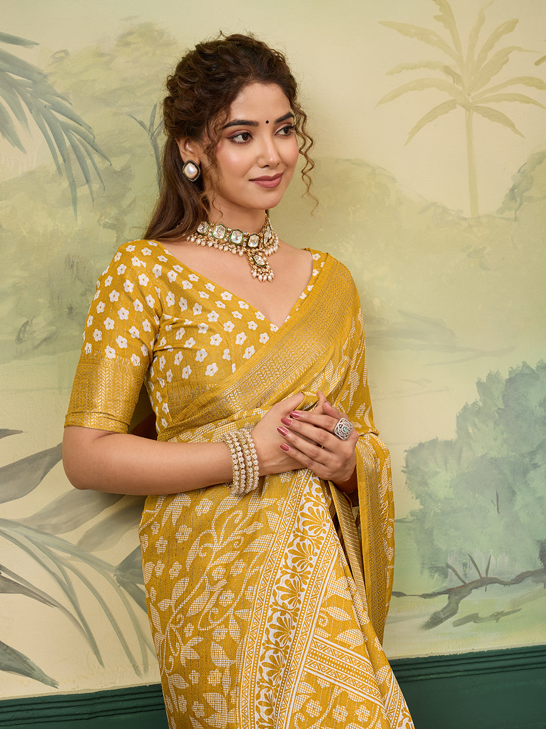 Buy Printed Style With Zari border