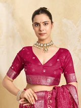 Pure Dola Silk saree in Bandhani style