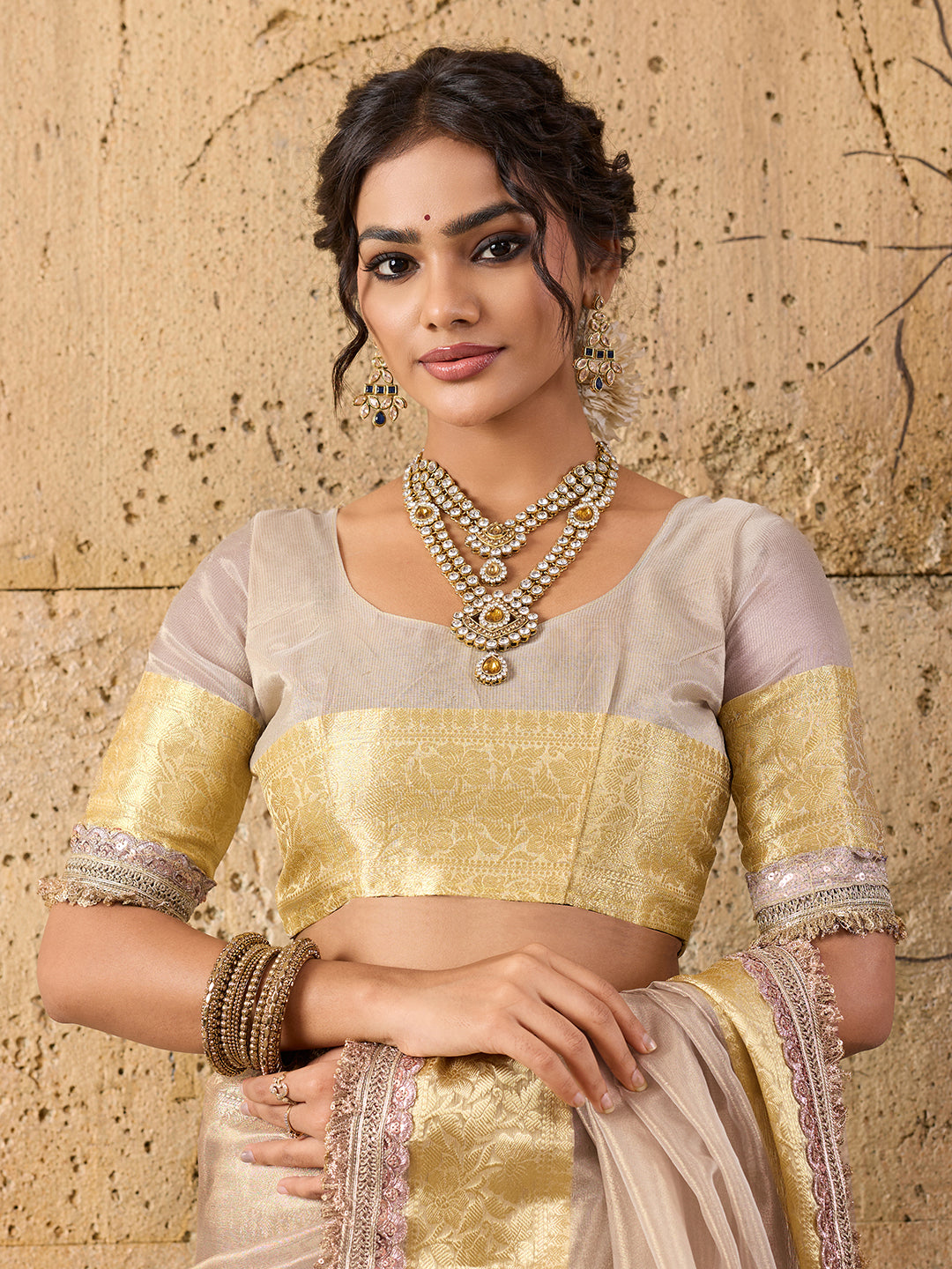 KcPc New Elegant Tari Border Tissue Silk Saree Janhvi Kapoor Inspired EditionAST
