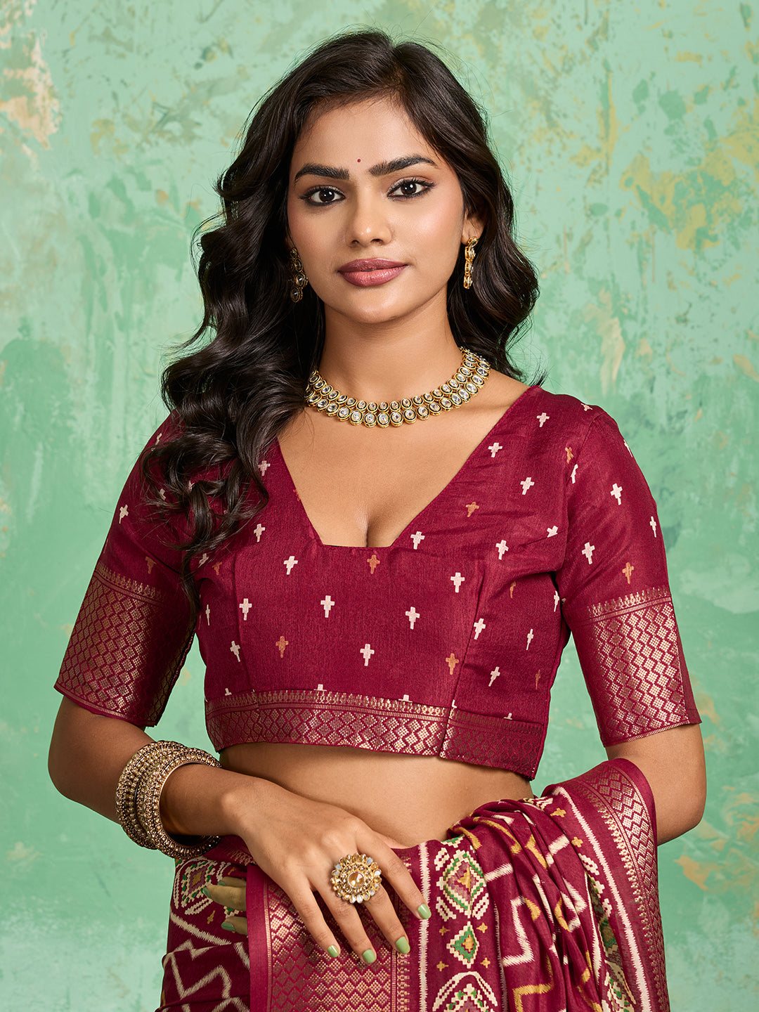 Buy New Launch Cotton Silk Printed Style With Daily Wear Pink Saree