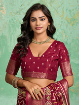 Buy New Launch Cotton Silk Printed Style With Daily Wear Pink Saree