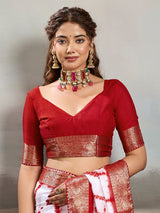 Buy Chiffon Faag Style Saree Whgit Gotapatti WorkKcpc