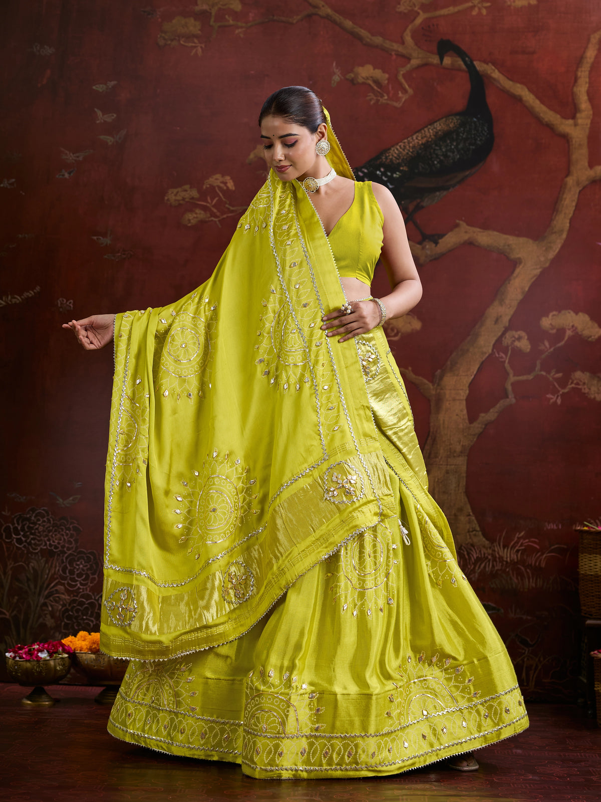 KcPc New Festive Special Gaji Silk Bandhani Lehenga Elegant Gotapatti Collection GOR