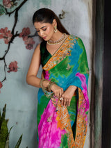 KcPc Premium Georgette Traditional Festive Wear SareesKDN