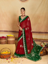 KcPc New Royal Bandhani Sarees with Festive Charm SANJU