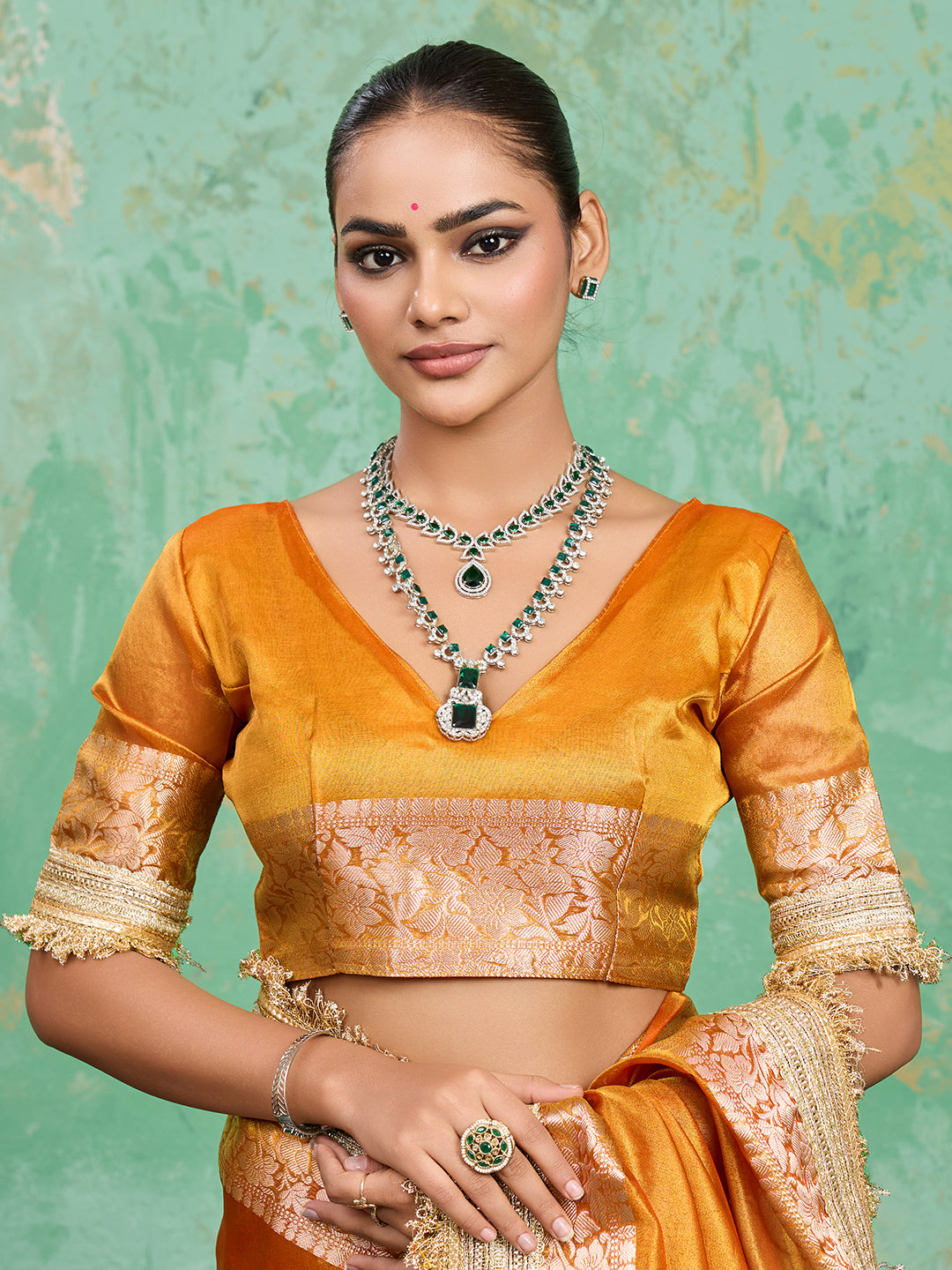 trending Tissue Silk saree in yellow colour