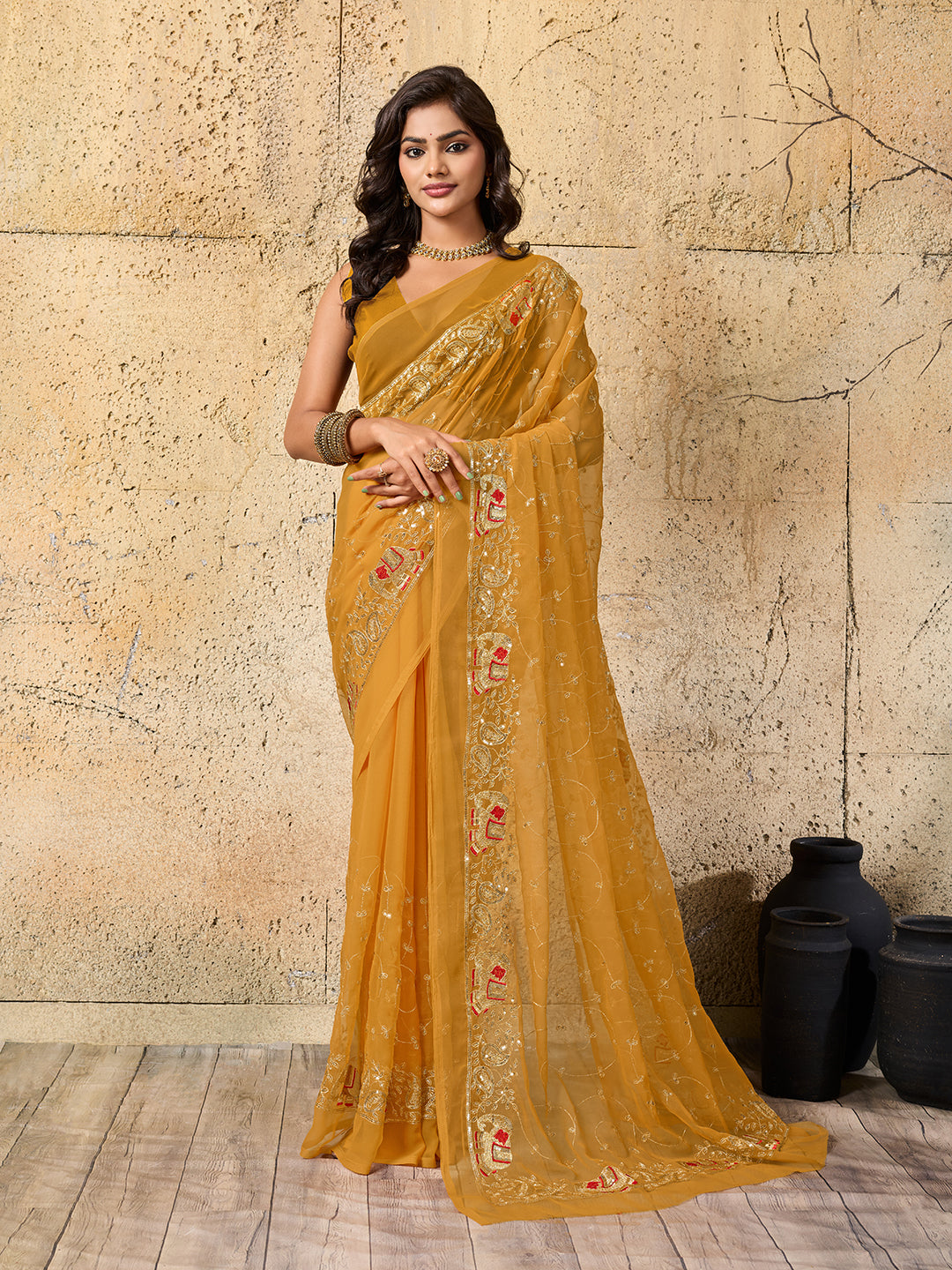 KcPc Special Classic Traditional Saree in Royal Georgette FabricJAY
