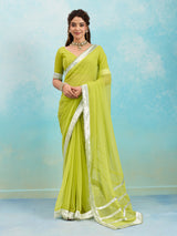 KcPc New Latest Georgette Saree with Rich Gota Border Work MHS