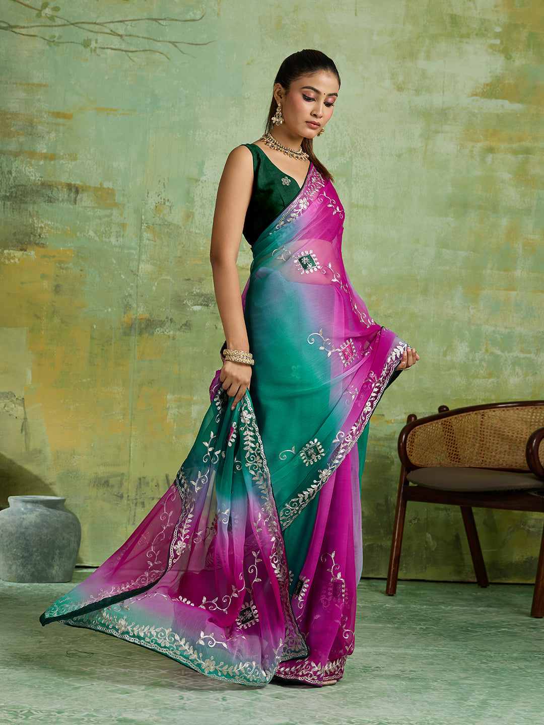 KcPc New Royal Festive Wear Saree with Stunning Embroidery Work Detailing