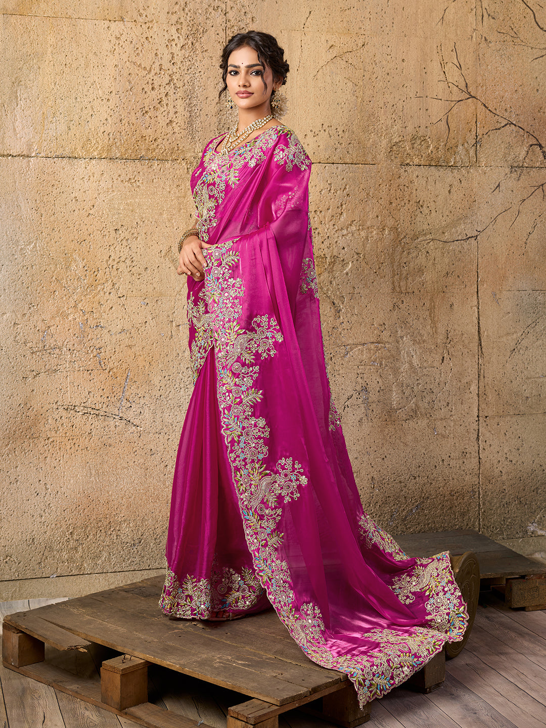 Buy Designer Pure Tissue Silk Saree Kcpc Image 2