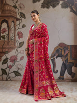 KcPc Banarasi Style Georgette Saree with Zari Weaving Festive Wear Saree VKFH