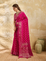 Buy New Elegant Bandhani Saree With Festive Wear KcPc