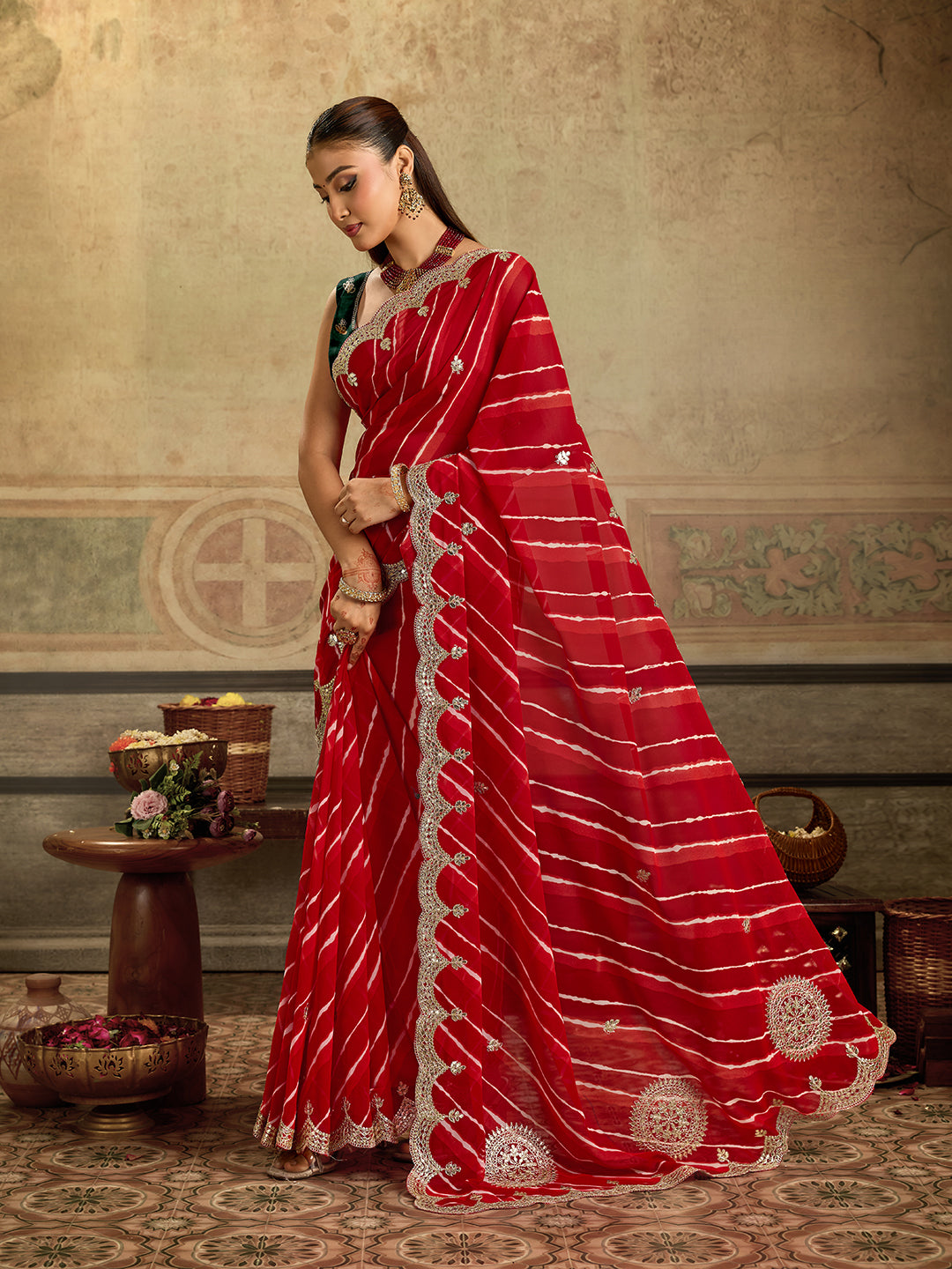 KcPc Beautiful Designer Saree with Rich Gotapatti Work and Royal AppealPDM