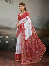 Buy New Festive Special Faag Style Saree with Gotapatti Work KcPc Image 2