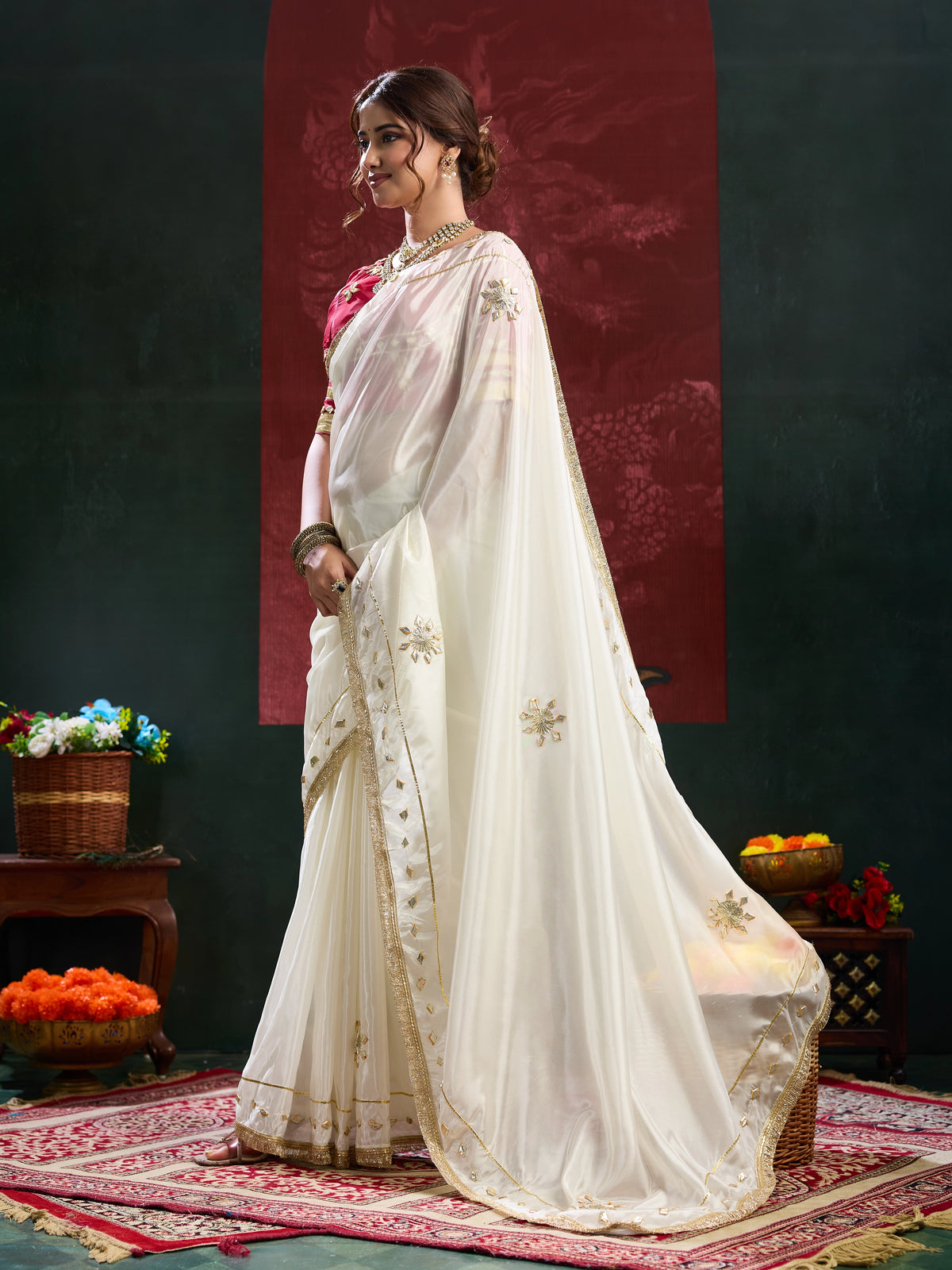 KcPc Crepe Silk Designer Saree with Gotapatti WorkPDM