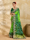 Buy Gaji Silk Saree With Bandhani Style Gota Patti Work KcPc