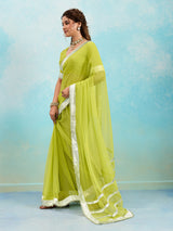 KcPc New Latest Georgette Saree with Rich Gota Border Work MHS