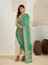 KcPc New Launch Pure Khaddi Georgette Upada Neemzari Bandhej Dupatta