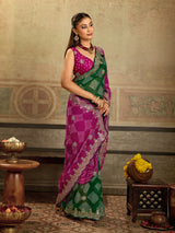 KcPc Premium Georgette Bandhani Festive Wear Sarees KDN