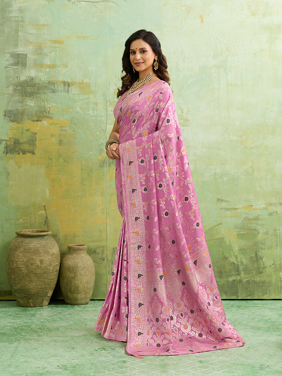 Silk With Zari Weaving Saree under 2000
