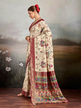 Buy Premium Silk Banarasi Style Saree Traditional Wear Kcpc