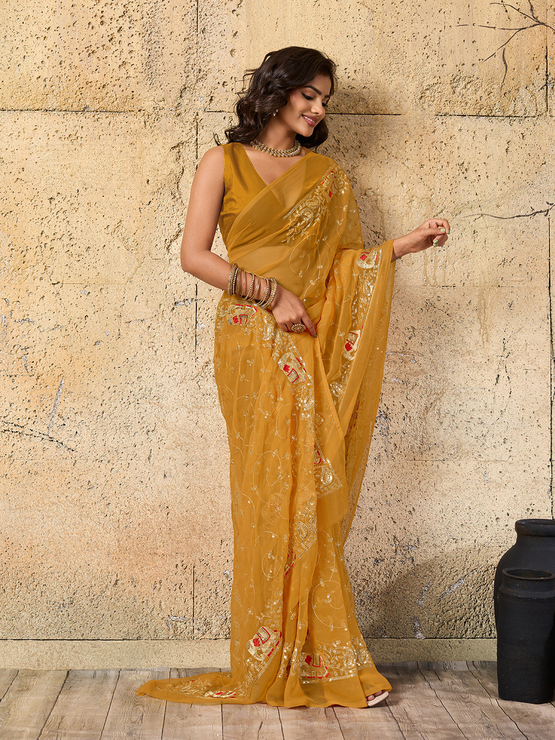 KcPc Special Classic Traditional Saree in Royal Georgette FabricJAY