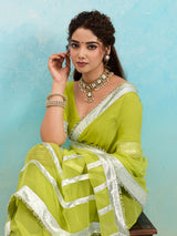KcPc New Latest Georgette Saree with Rich Gota Border Work MHS