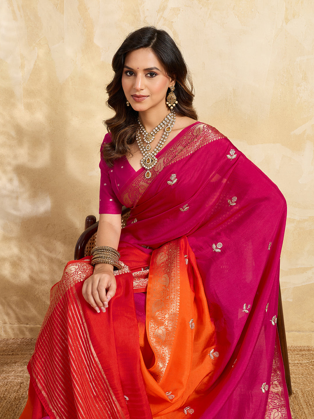 KcPc New Soft Dola Silk Designer Saree with Stunning Gotapatti DetailingGAN