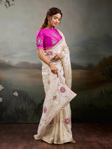 KcPc New Premium Tissue Silk Saree with Gotusser Tapeta Detailing PSF