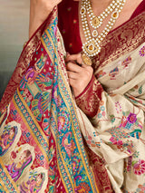 Buy Premium Silk Banarasi Style Saree Traditional Wear Kcpc